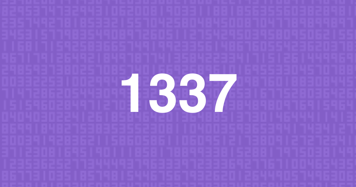 F1337 - Are you 1337?
